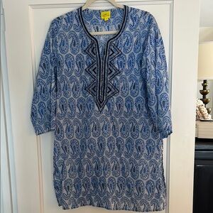 Roberta Roller Rabbit Blue and Cream Patterned Top